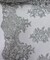 Silver Sequin Embroidered Lace Fabric by the Yard, 54" Wide Floral Mesh Lace with Double Scalloped Edges